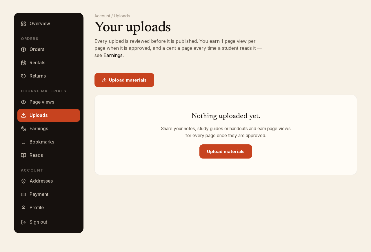 Screenshot: buyer uploads