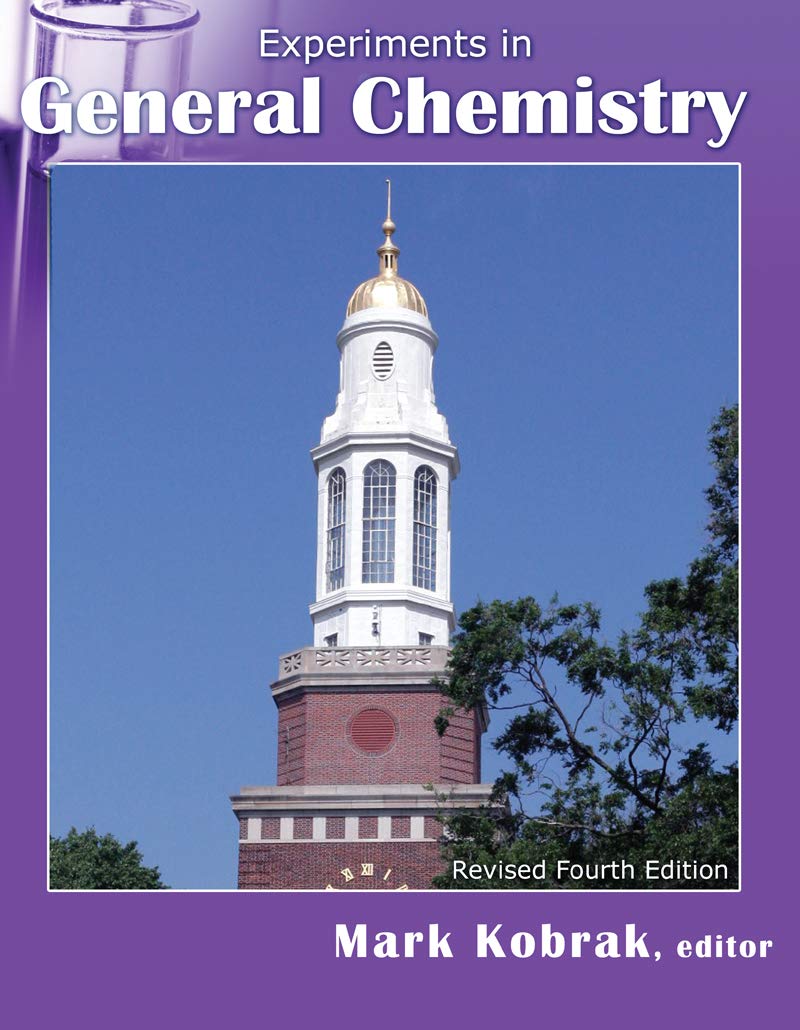 Cover of Experiments in General Chemistry