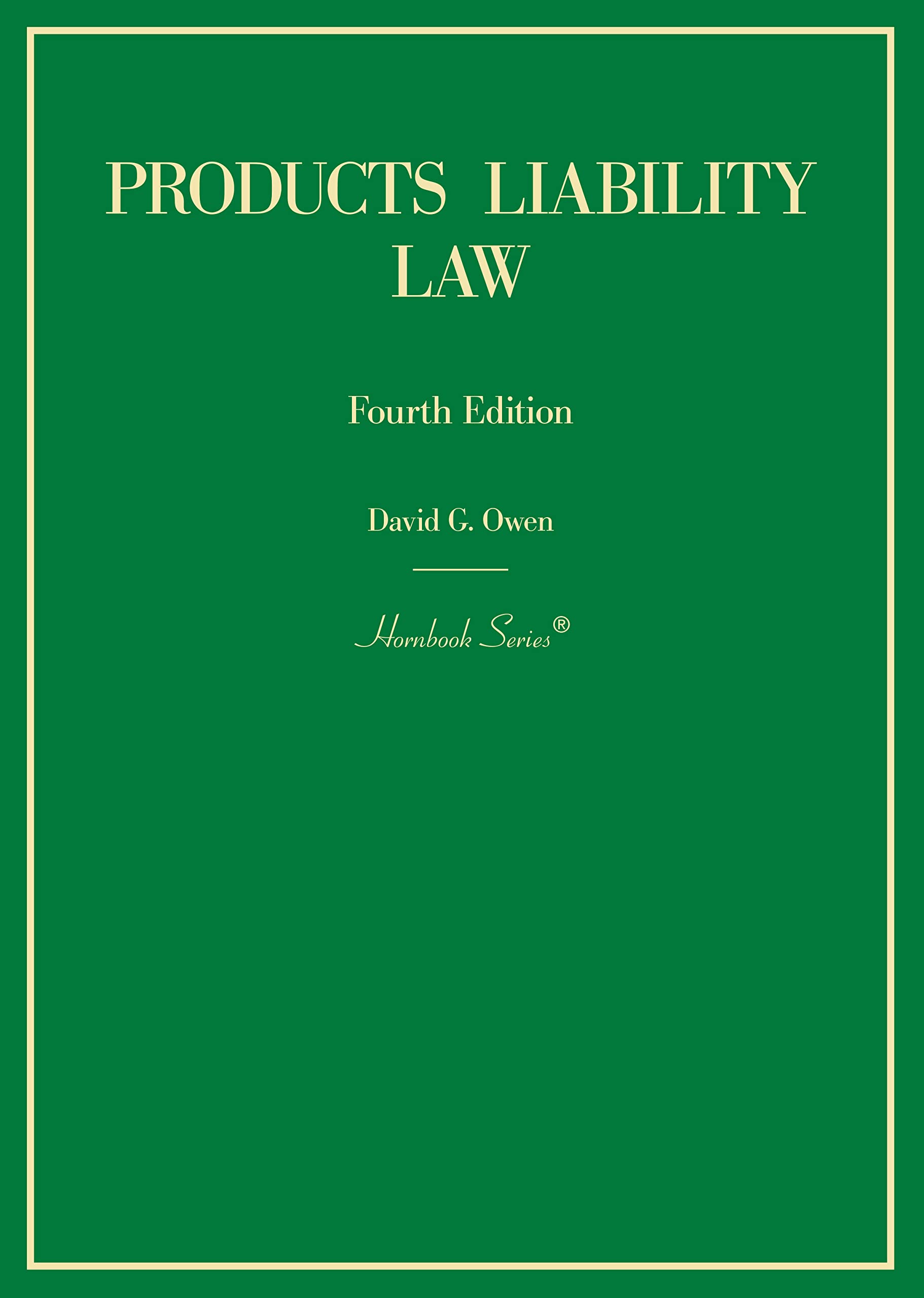 Cover of Products Liability Law (Hornbooks)