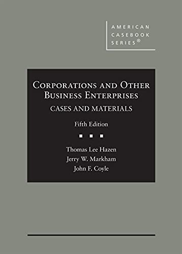 Cover of Corporations and Other Business Enterprises, Cases and Materials (American Casebook Series)
