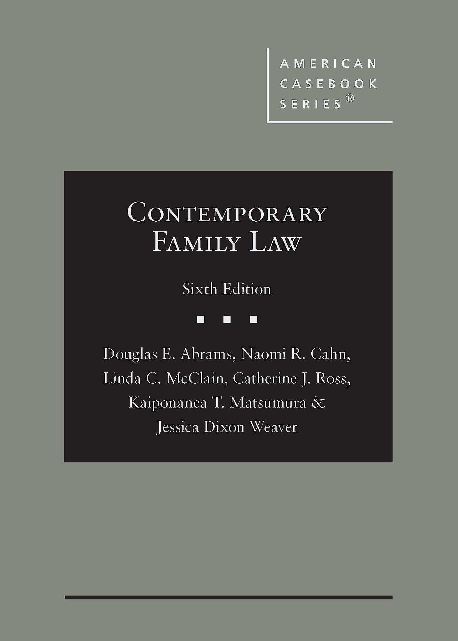 Cover of Contemporary Family Law (American Casebook Series)