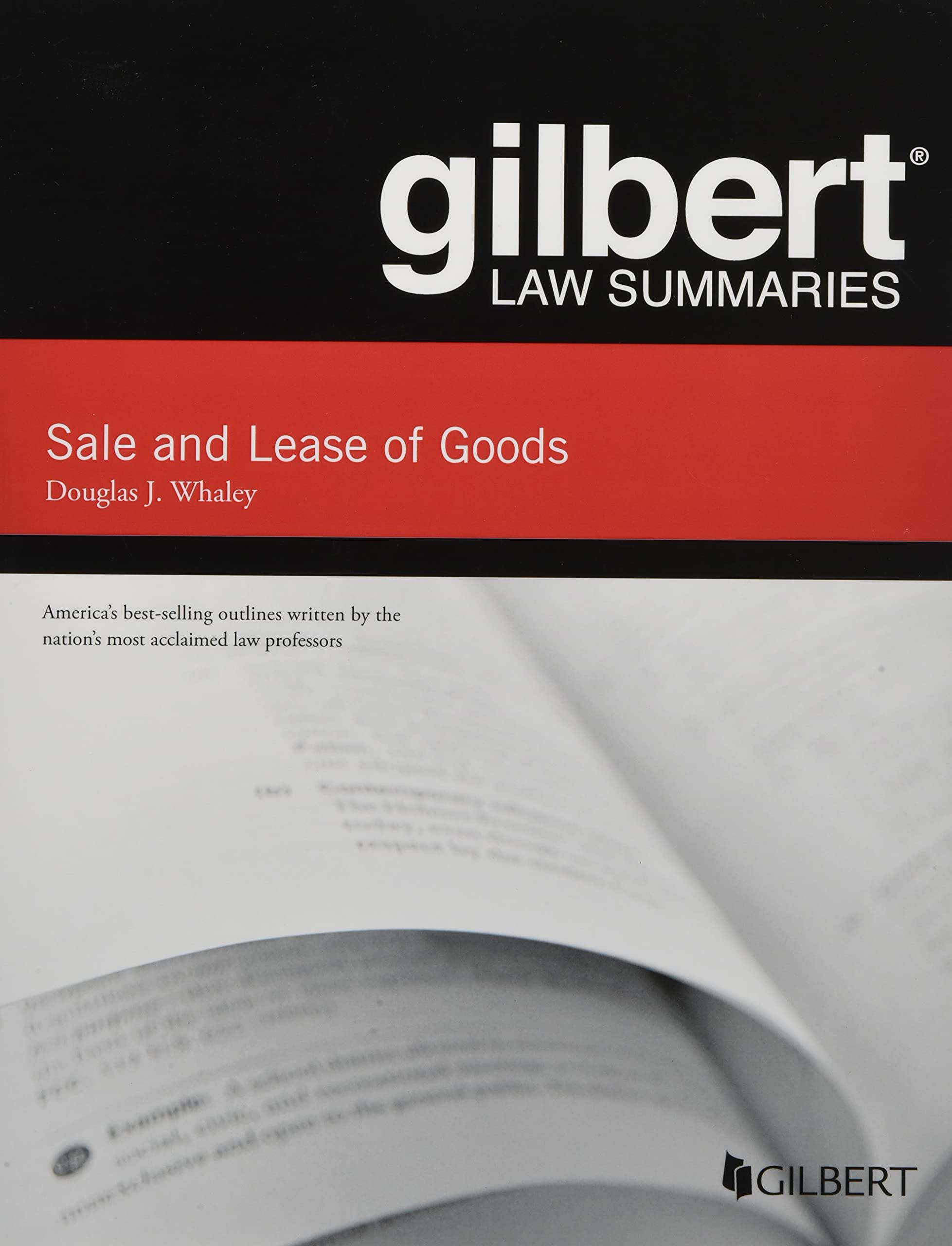 Cover of Gilbert Law Summaries on Sale and Lease of Goods