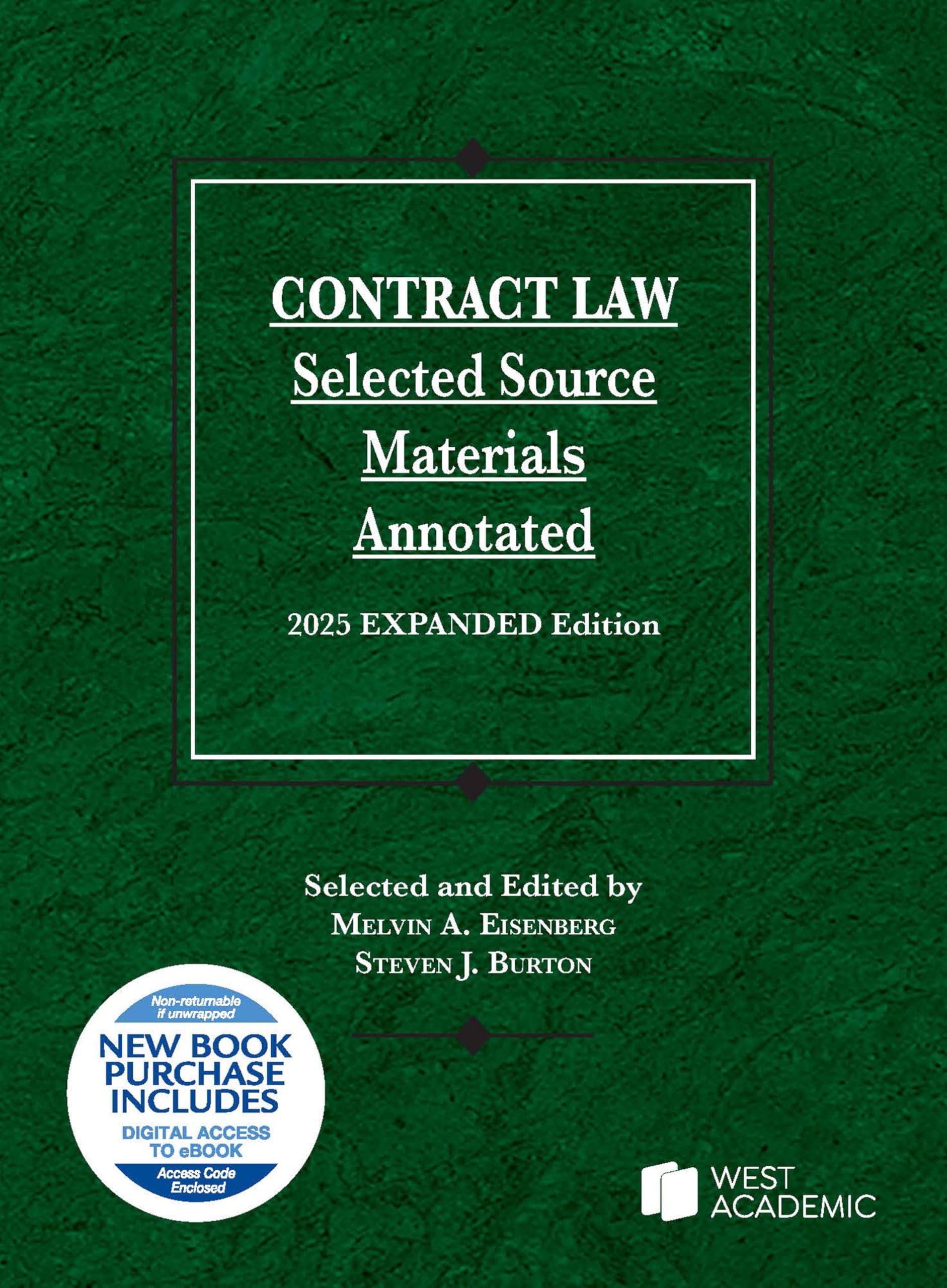 Cover of Contract Law, Selected Source Materials Annotated, 2025 Expanded Edition (Selected Statutes)