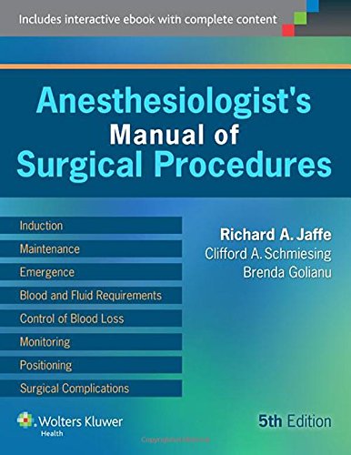 Cover of Anesthesiologist's Manual of Surgical Procedures