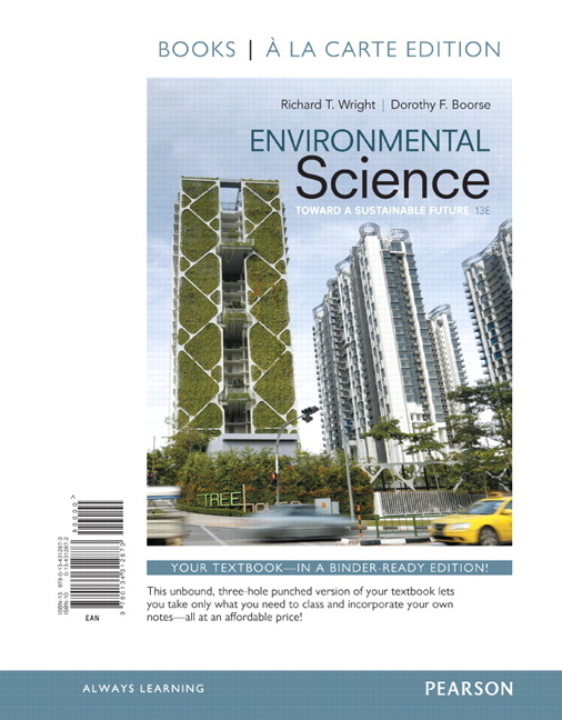 Cover of Environmental Science: Toward a Sustainable Future