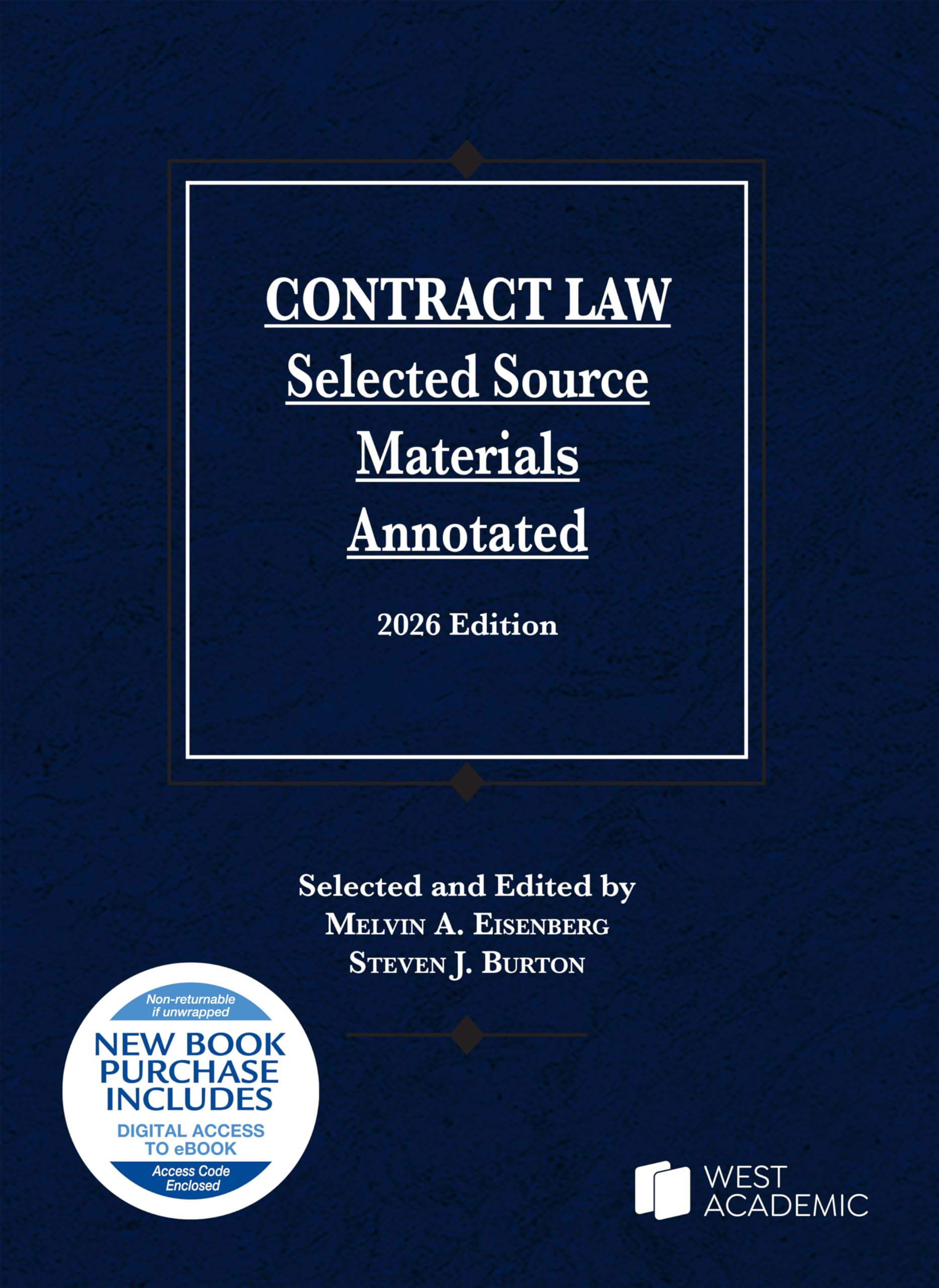 Cover of Contract Law, Selected Source Materials Annotated, 2026 Edition (Selected Statutes)