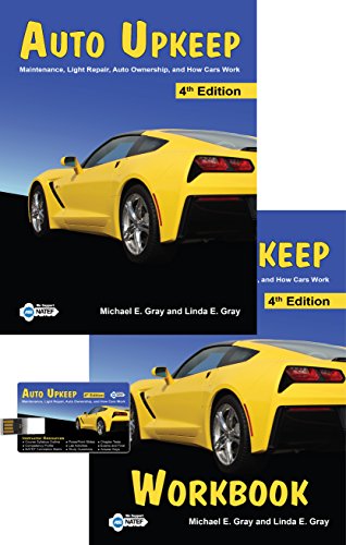 Cover of Auto Upkeep: Maintenance, Light Repair, Auto Ownership, and How Cars Work (Homeschool Curriculum Kit - Paperback Textbook, Paperback Workbook, and USB Flash Drive)