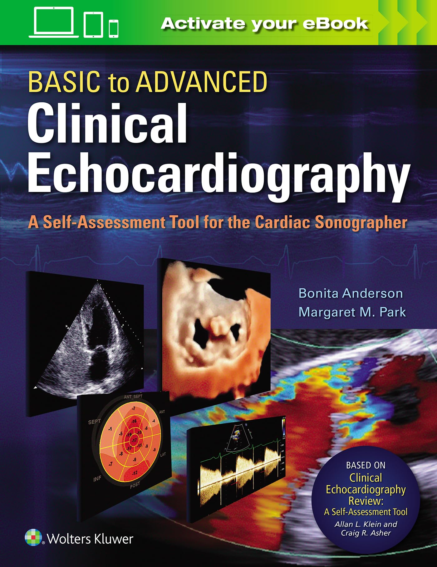 Cover of Basic to Advanced Clinical Echocardiography: A Self-Assessment Tool for the Cardiac Sonographer
