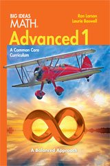 Cover of Big Ideas Math: Common Core Student Edition Advanced 1 2014