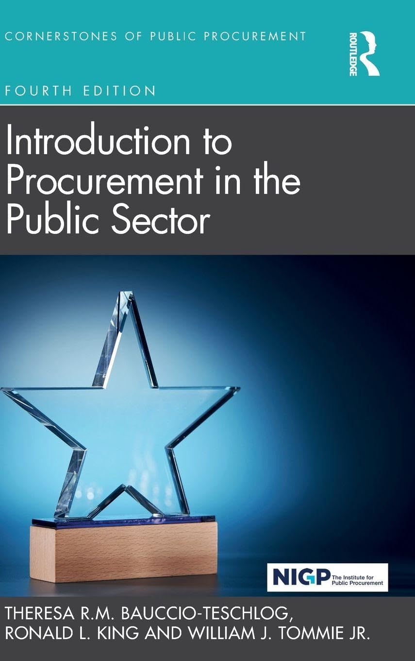 Cover of Introduction to Procurement in the Public Sector