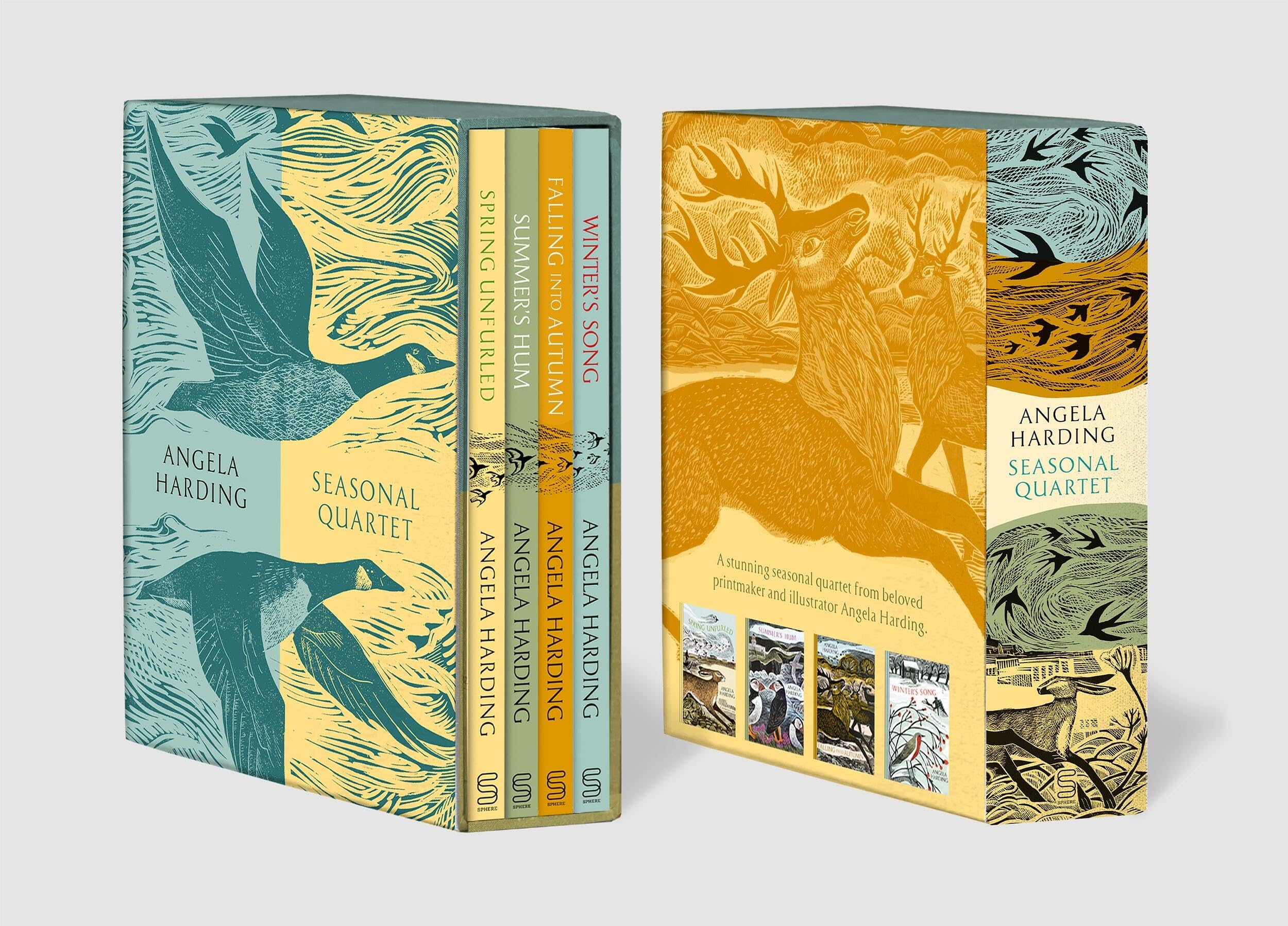Cover of Angela Harding Seasonal Quartet Boxset: Includes Spring Unfurled, Summer’s Hum, Falling into Autumn and Winter’s Song
