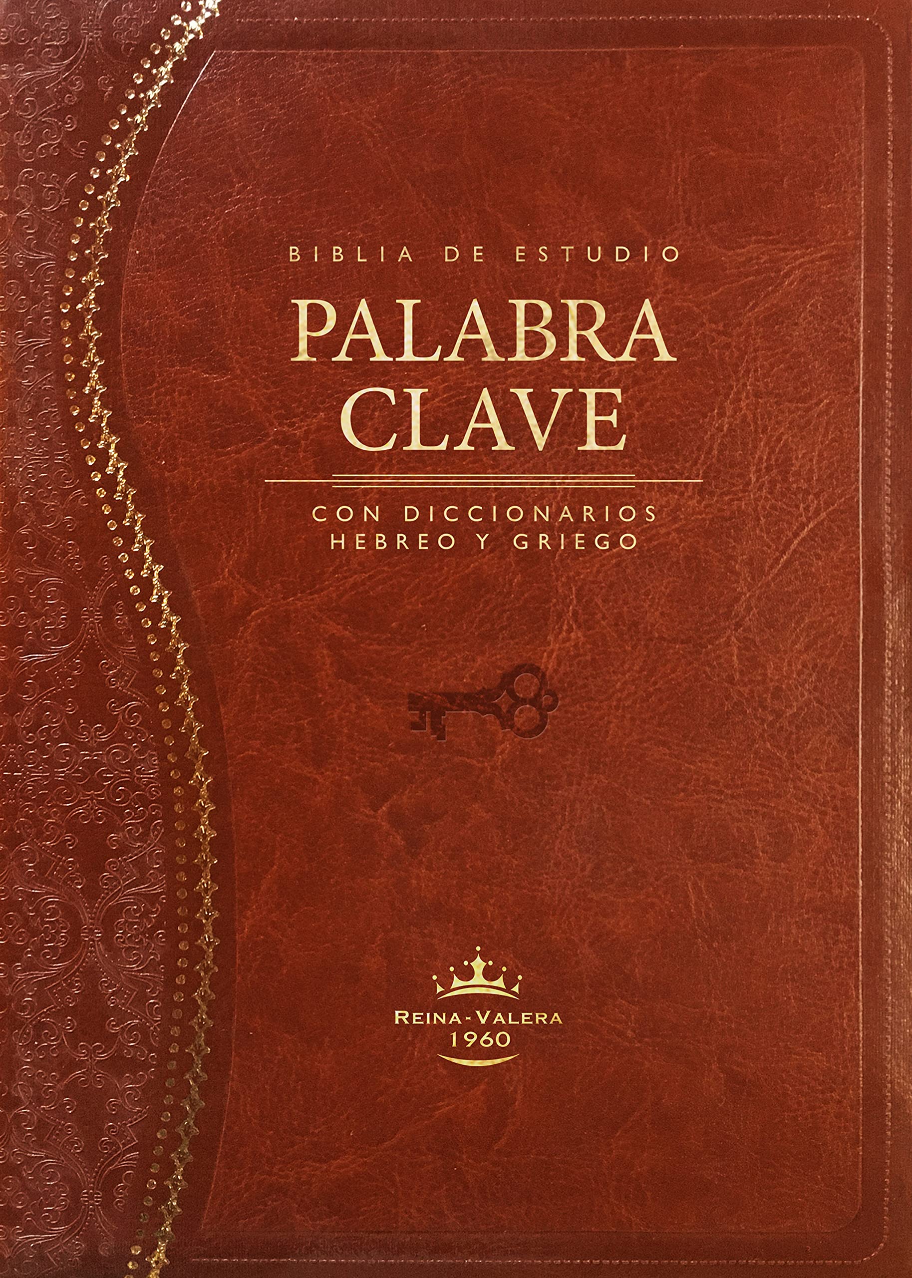 Cover of Biblia de Estudio Palabra Clave (Marron con Indice): Con diccionario Hebreo y Griego (Spanish Edition)