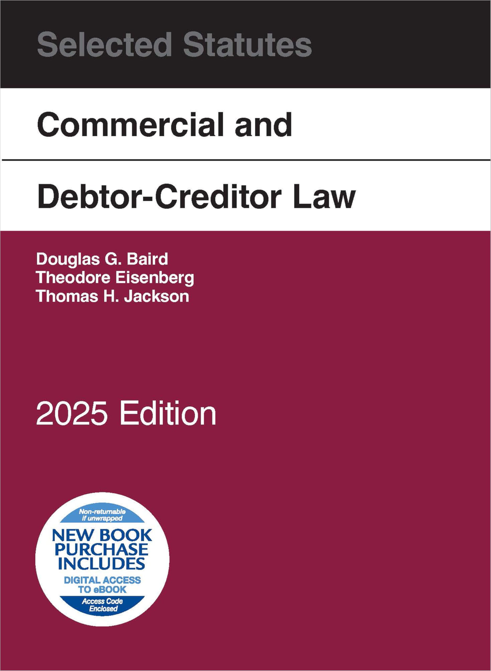 Cover of Commercial and Debtor-Creditor Law Selected Statutes, 2025 Edition