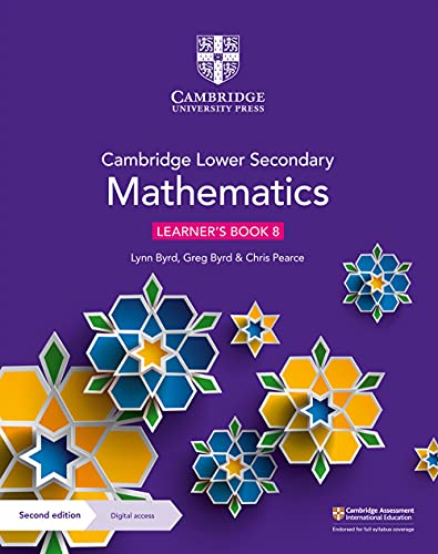 Cover of Cambridge Lower Secondary Mathematics Learner's Book 8 with Digital Access (1 Year) (Cambridge Lower Secondary Maths)