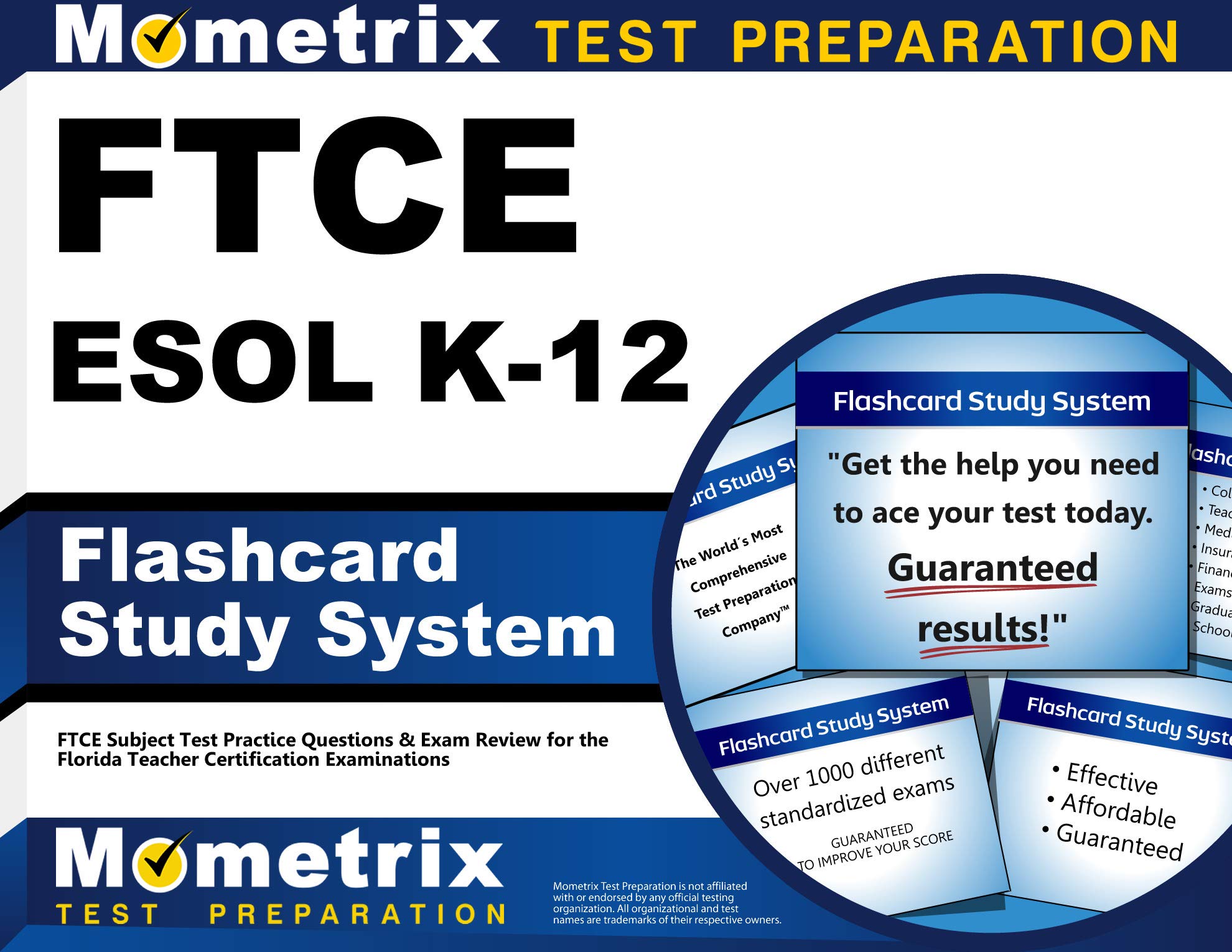 Cover of FTCE ESOL K-12 Flashcard Study System: FTCE Test Practice Questions & Exam Review for the Florida Teacher Certification Examinations (Cards)
