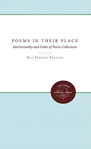 Cover of Poems in Their Place: Intertextuality and Order of Poetic Collections
