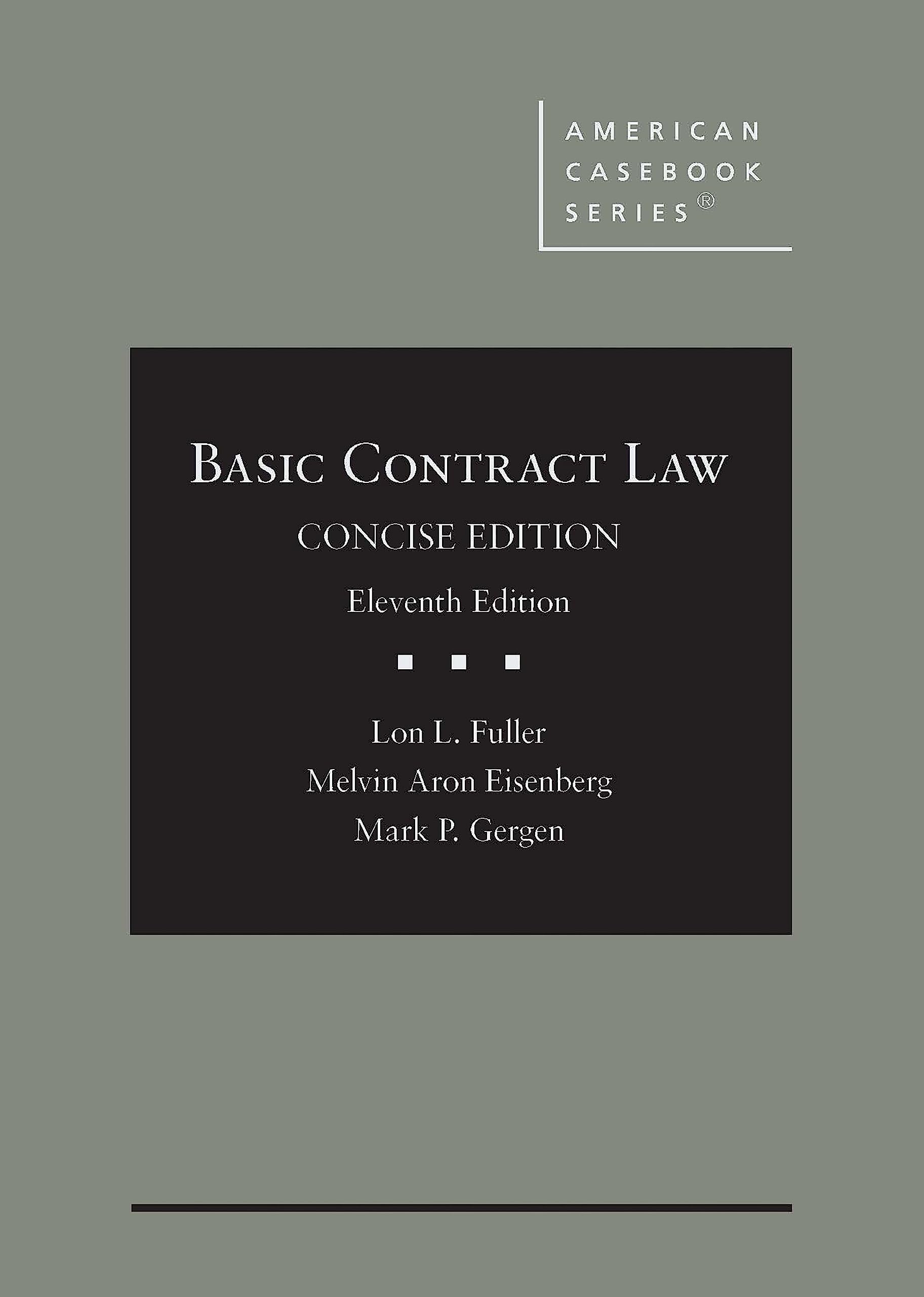 Cover of Basic Contract Law, Concise Edition (American Casebook Series)
