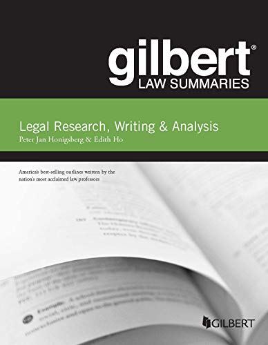 Cover of Gilbert Law Summary on Legal Research, Writing & Analysis (Gilbert Law Summaries)