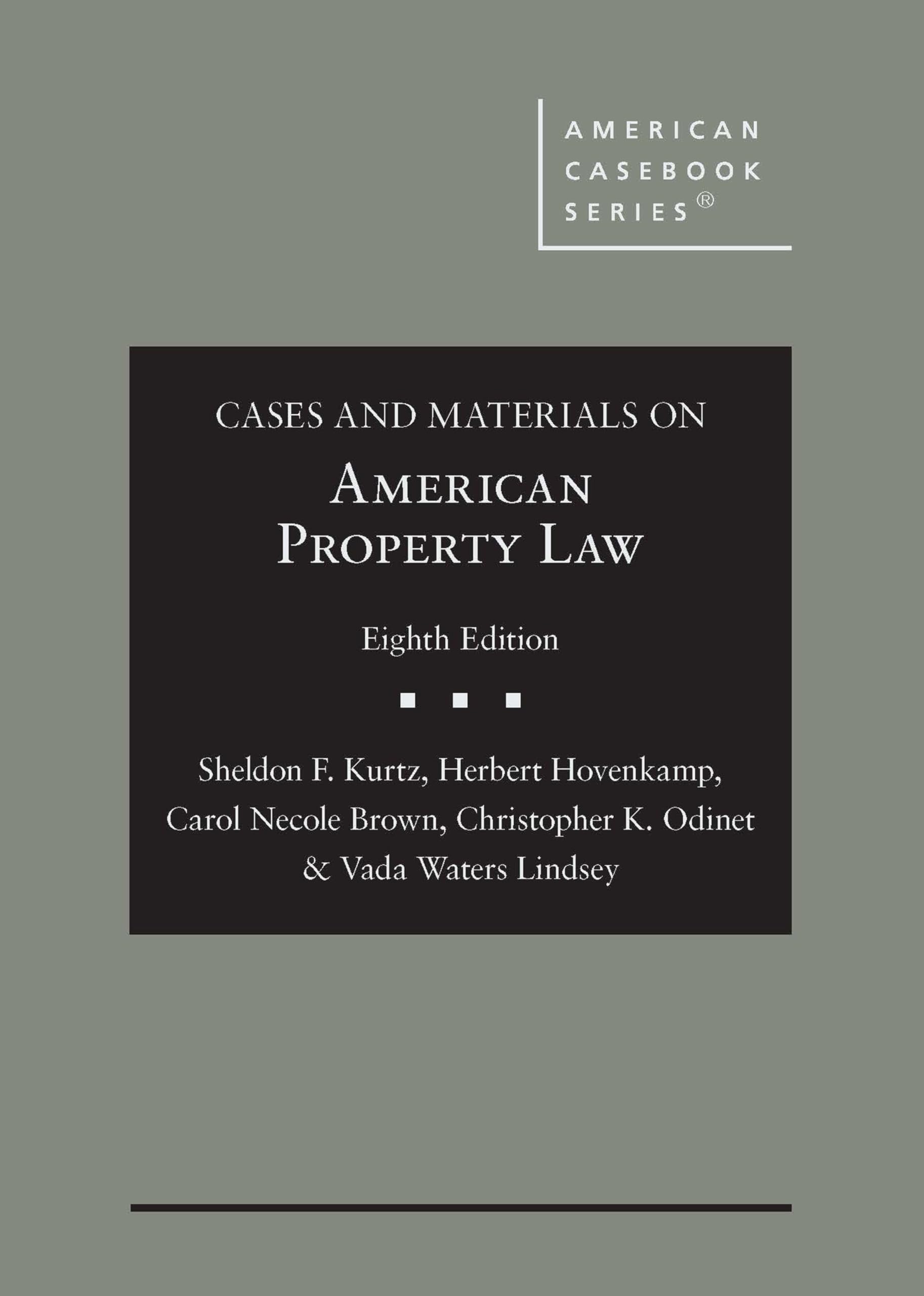 Cover of Cases and Materials on American Property Law (American Casebook Series)