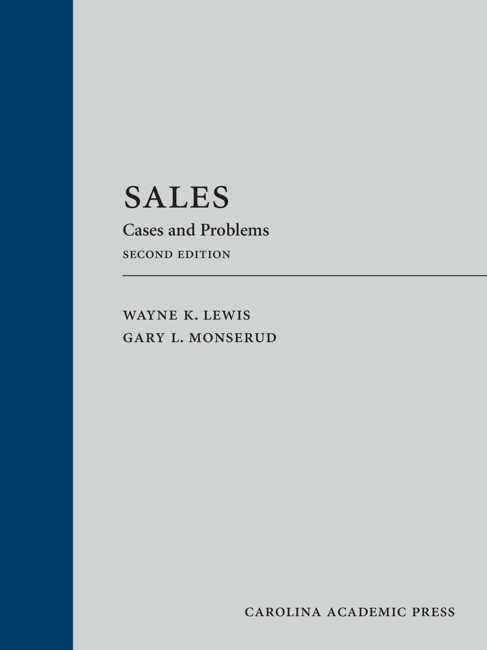 Cover of Sales: Cases and Problems