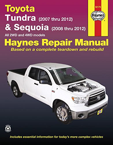 Cover of Haynes Toyota (2007-2012) & Sequoia (2008-2012): All 2WD and 4WD Models