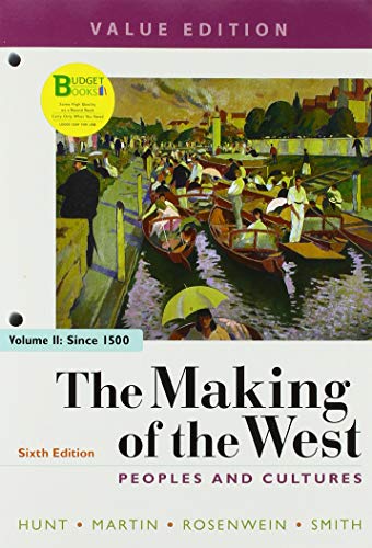 Cover of Loose-Leaf Version of the Making of the West, Value Edition, Volume 2: Peoples and Cultures