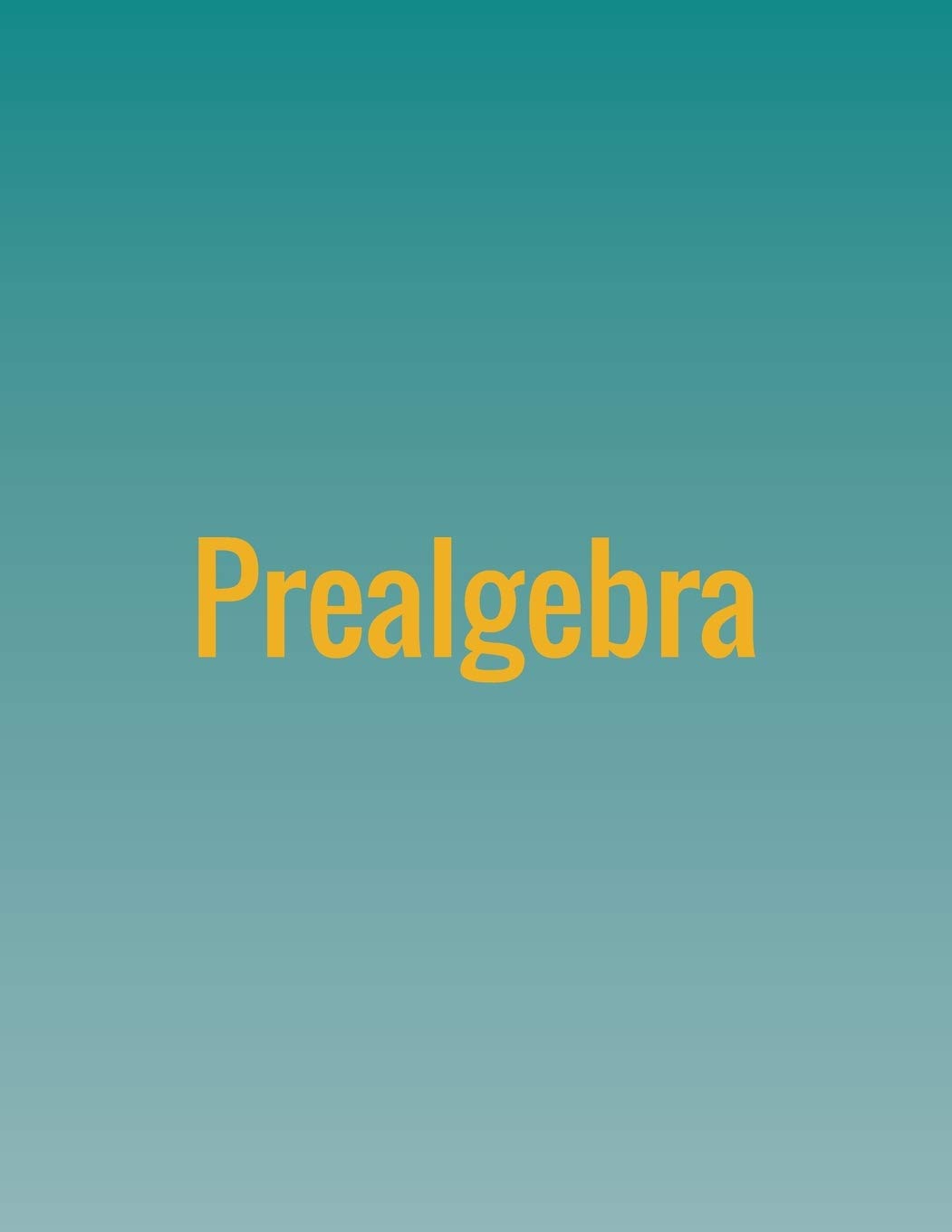 Cover of Prealgebra