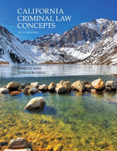 Cover of California Criminal Law Concepts (13th Edition)