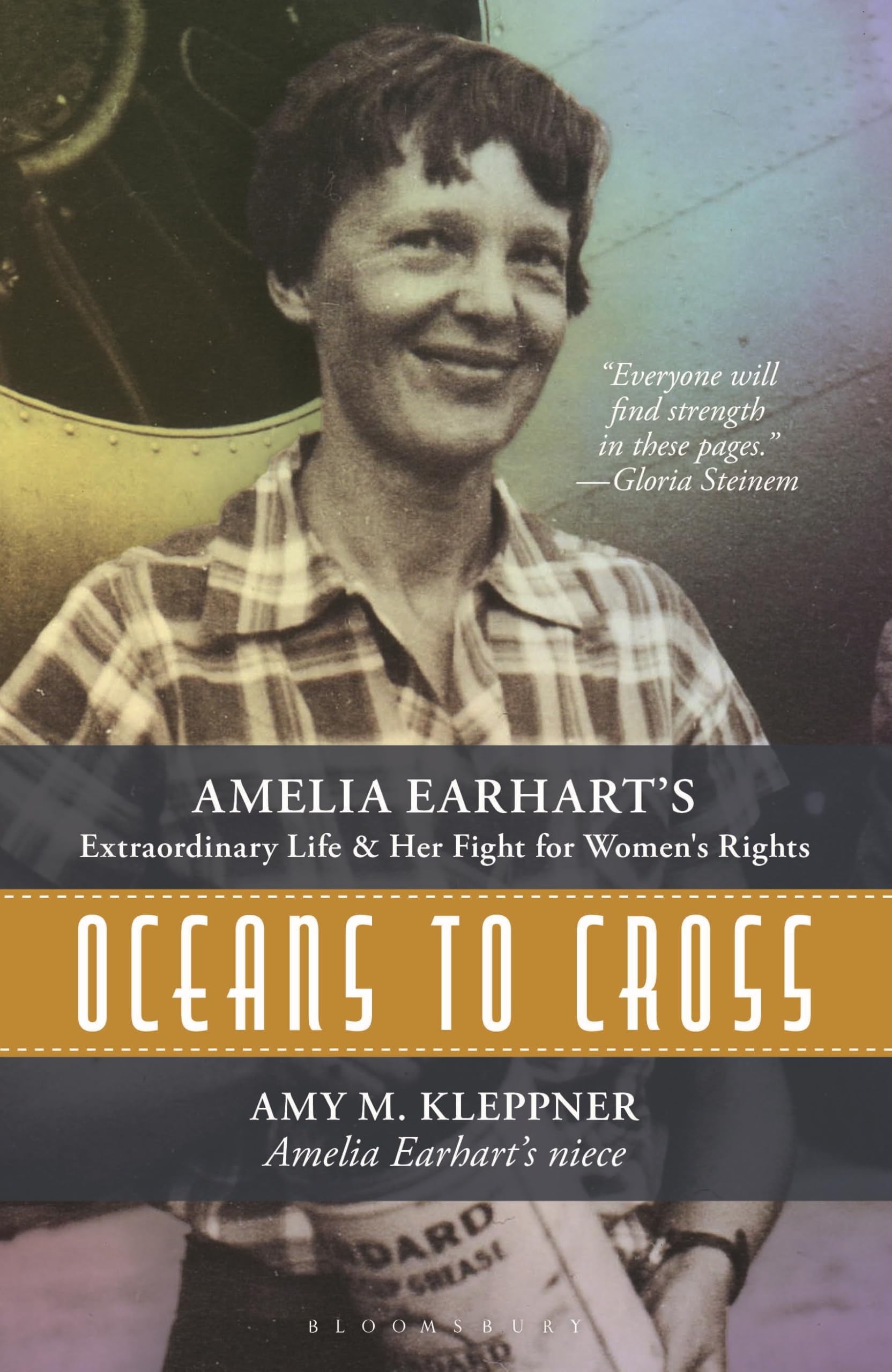 Cover of Oceans to Cross: Amelia Earhart's Extraordinary Life and Her Fight for Women's Rights