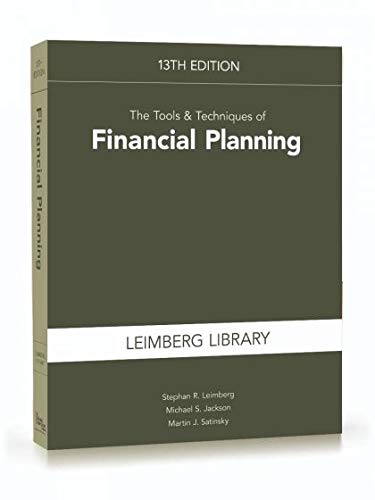 Cover of The Tools & Techniques of Financial Planning, 13th Edition