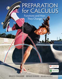 Cover of Preparation for Calculus: Functions and How They Change