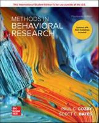 Cover of Methods in Behavioral Research