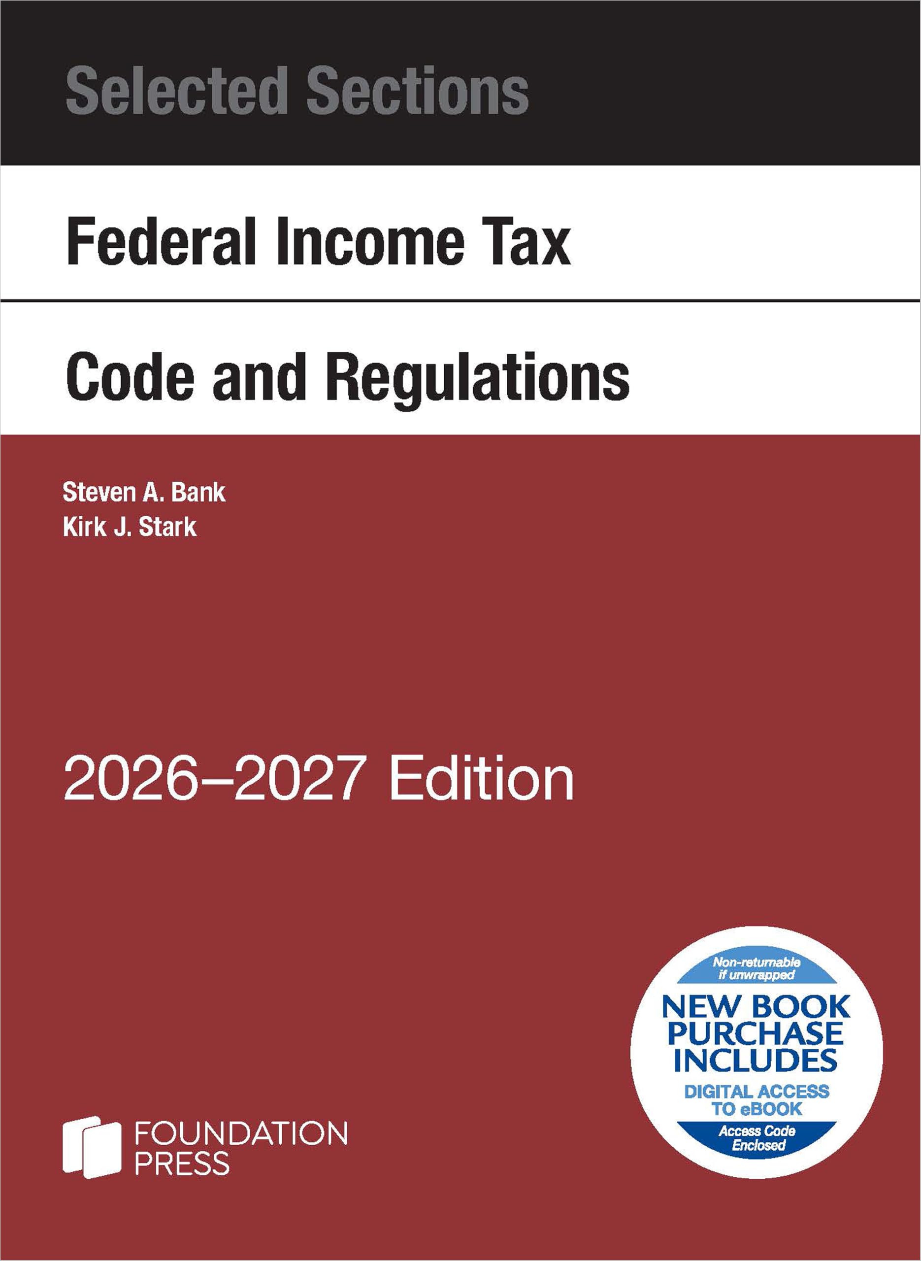 Cover of Selected Sections Federal Income Tax Code and Regulations, 2026-2027 (Selected Statutes)