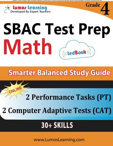Cover of SBAC Test Prep: Smarter Balanced Study Guide With Performance Task (PT) and Computer Adaptive Testing (CAT)