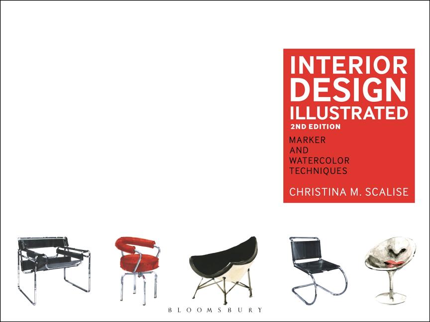 Cover of Interior Design Illustrated: Marker and Watercolor Techniques (Revised)