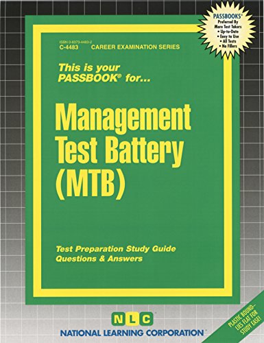 Cover of Management Test Battery (MTB) (Passbooks)