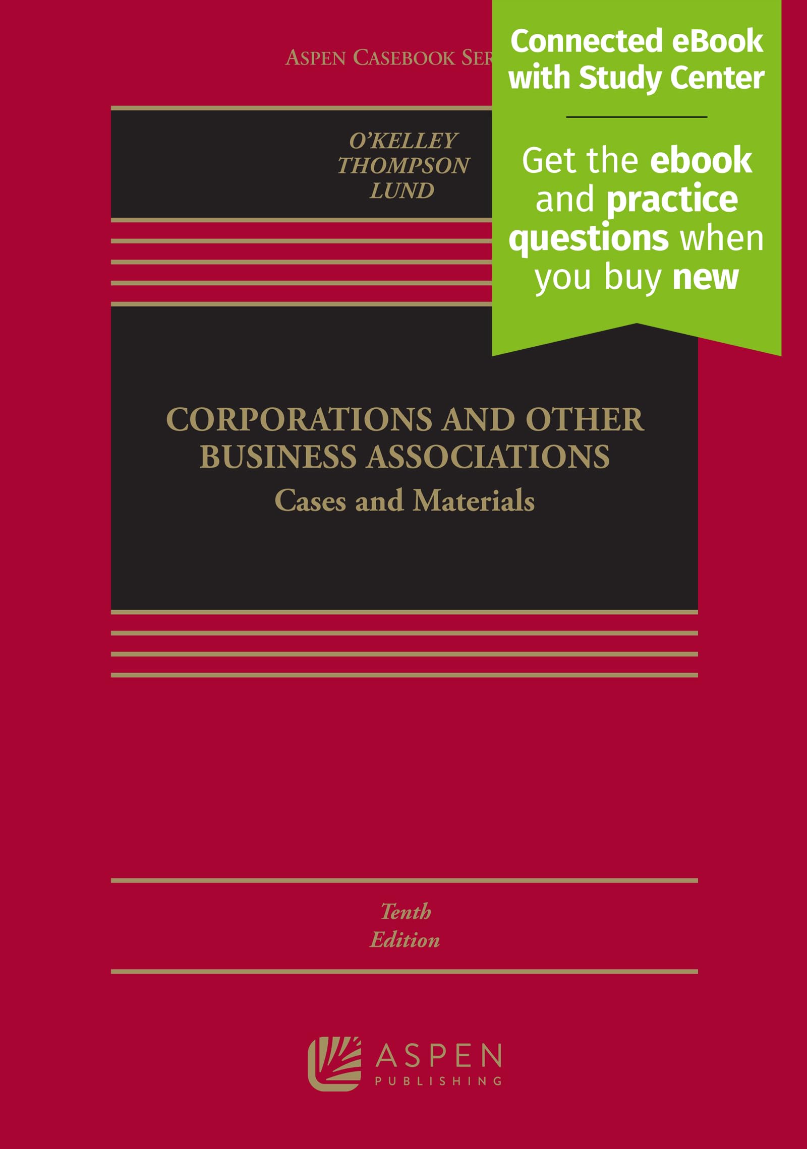 Cover of Corporations and Other Business Associations: Cases and Materials Connected Ebook With Study Center (Aspen Casebook)