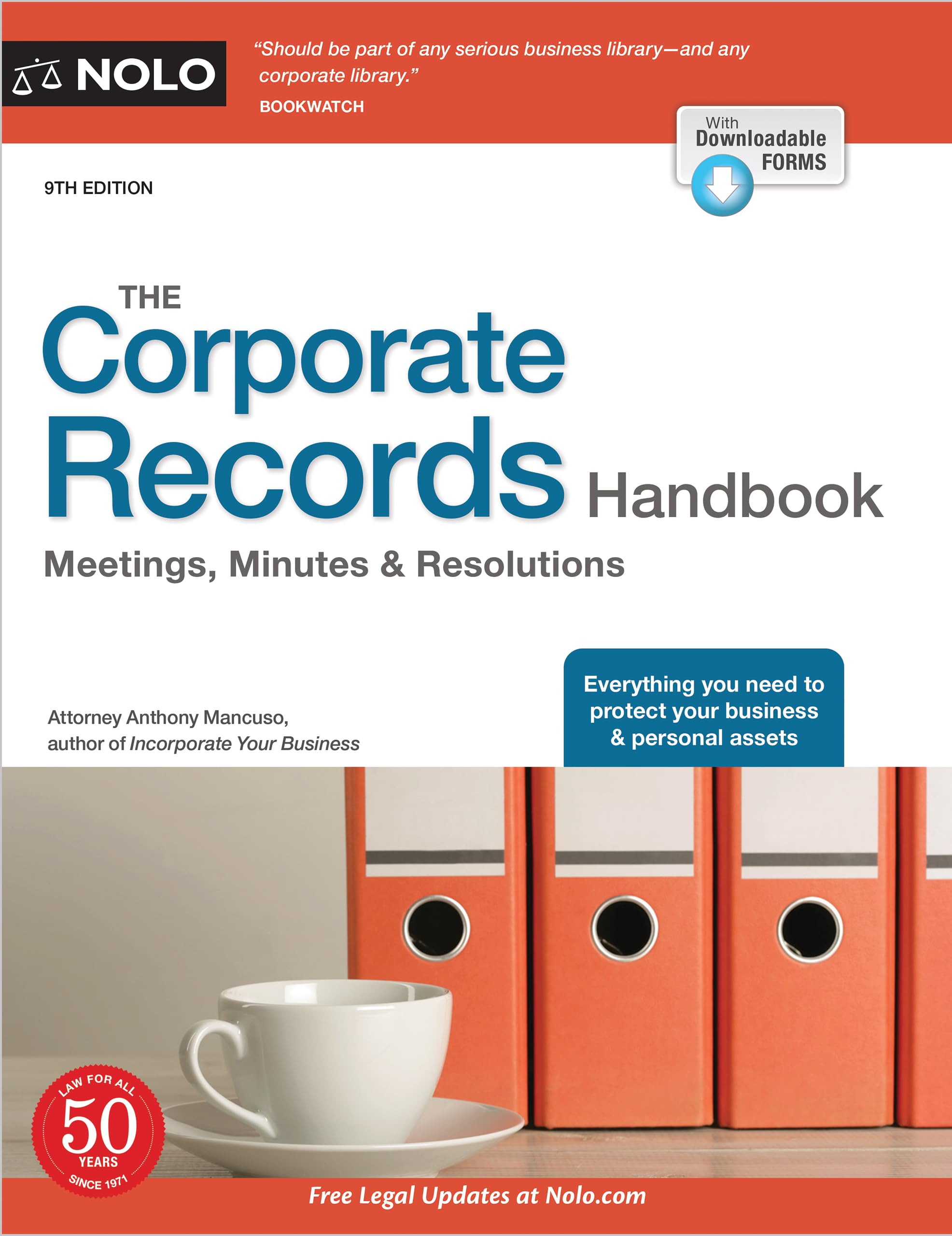 Cover of Corporate Records Handbook, The: Meetings, Minutes & Resolutions