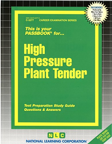 Cover of High Pressure Plant Tender(Passbooks)