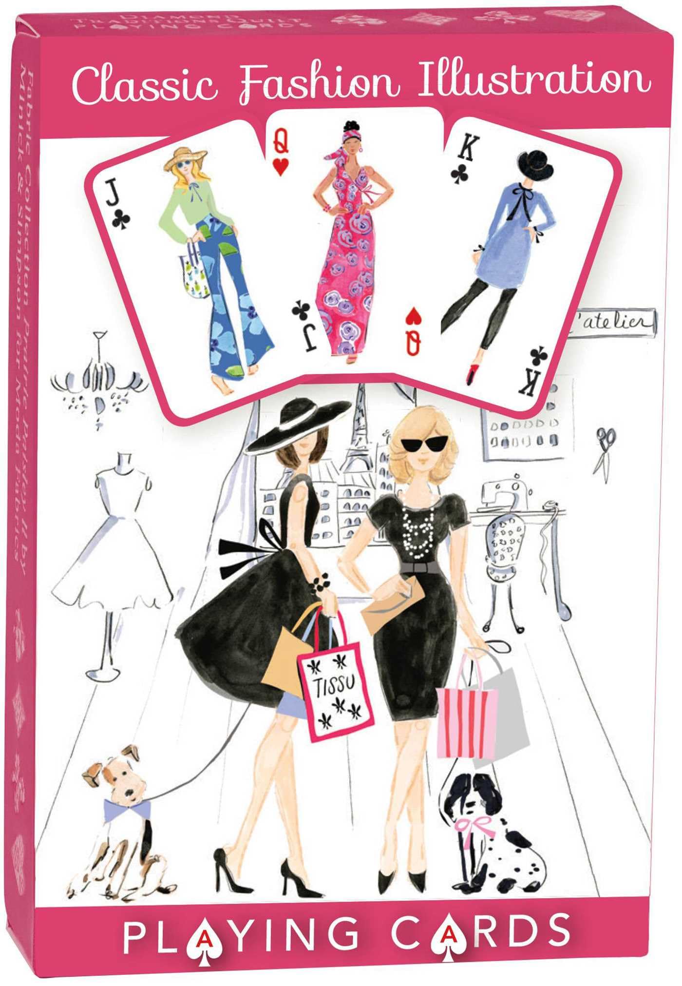 Cover of Classic Fashion Illustration Playing Cards: Sarah Gunn & Julie Starr's Stylish Deck of Standard Playing Cards; Illustrations by Beth Briggs