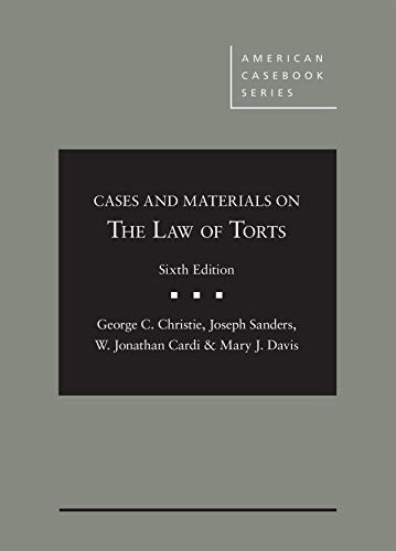 Cover of Cases and Materials on the Law of Torts (American Casebook Series)