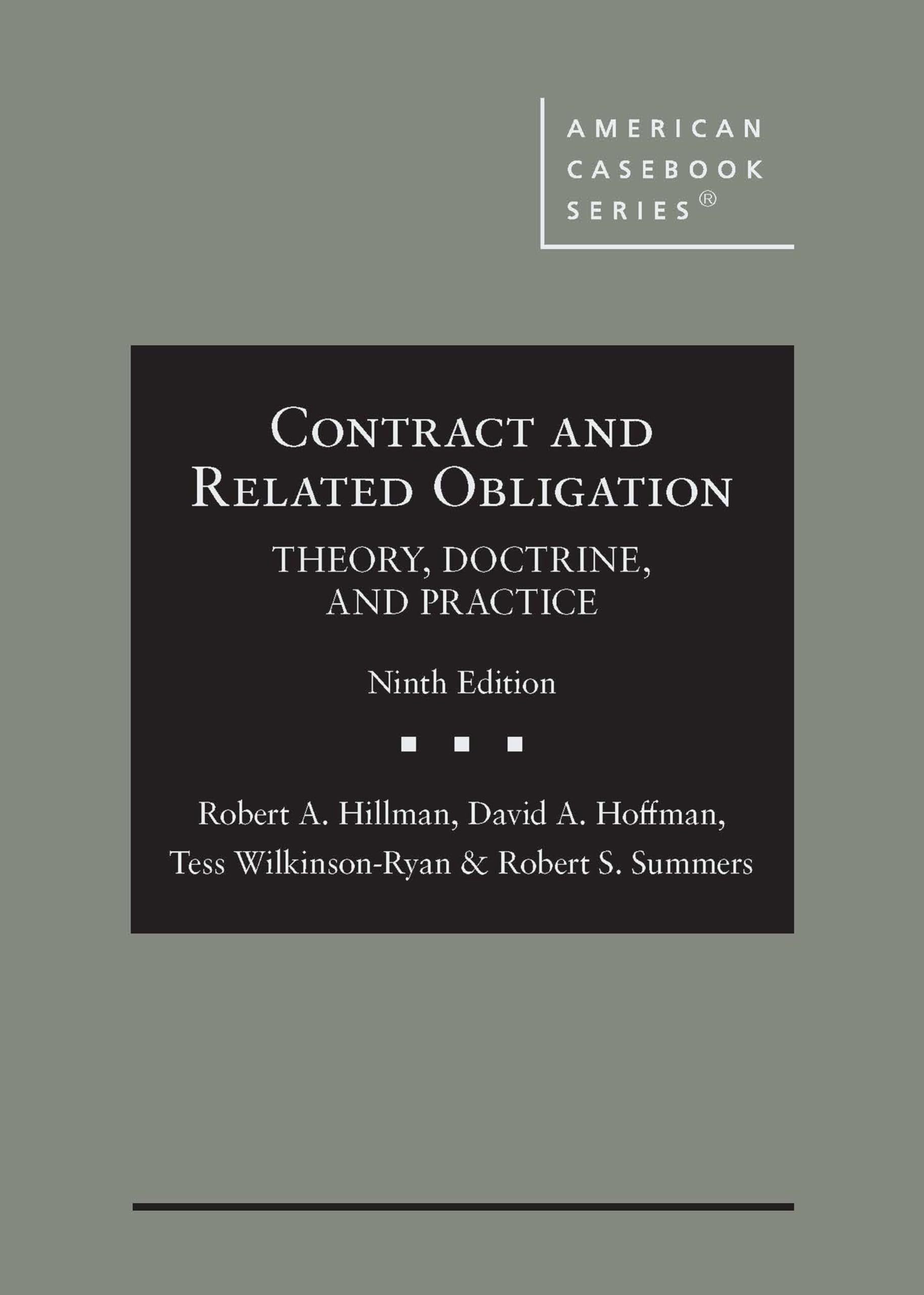 Cover of Contract and Related Obligation: Theory, Doctrine, and Practice (American Casebook Series)