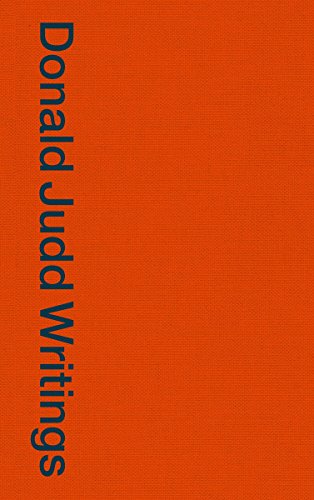 Cover of Donald Judd Writings