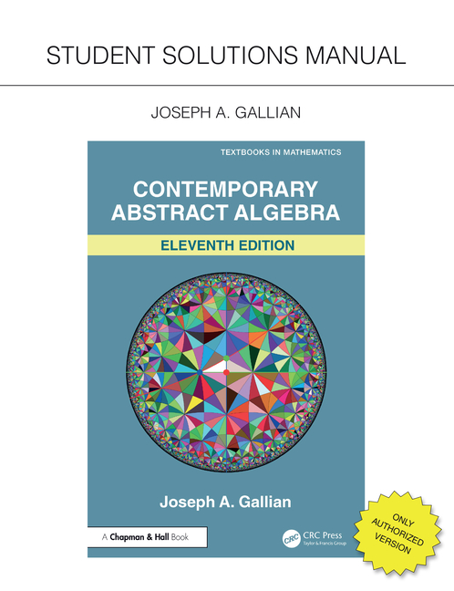 Cover of Student Solutions Manual for Gallian's Contemporary Abstract Algebra