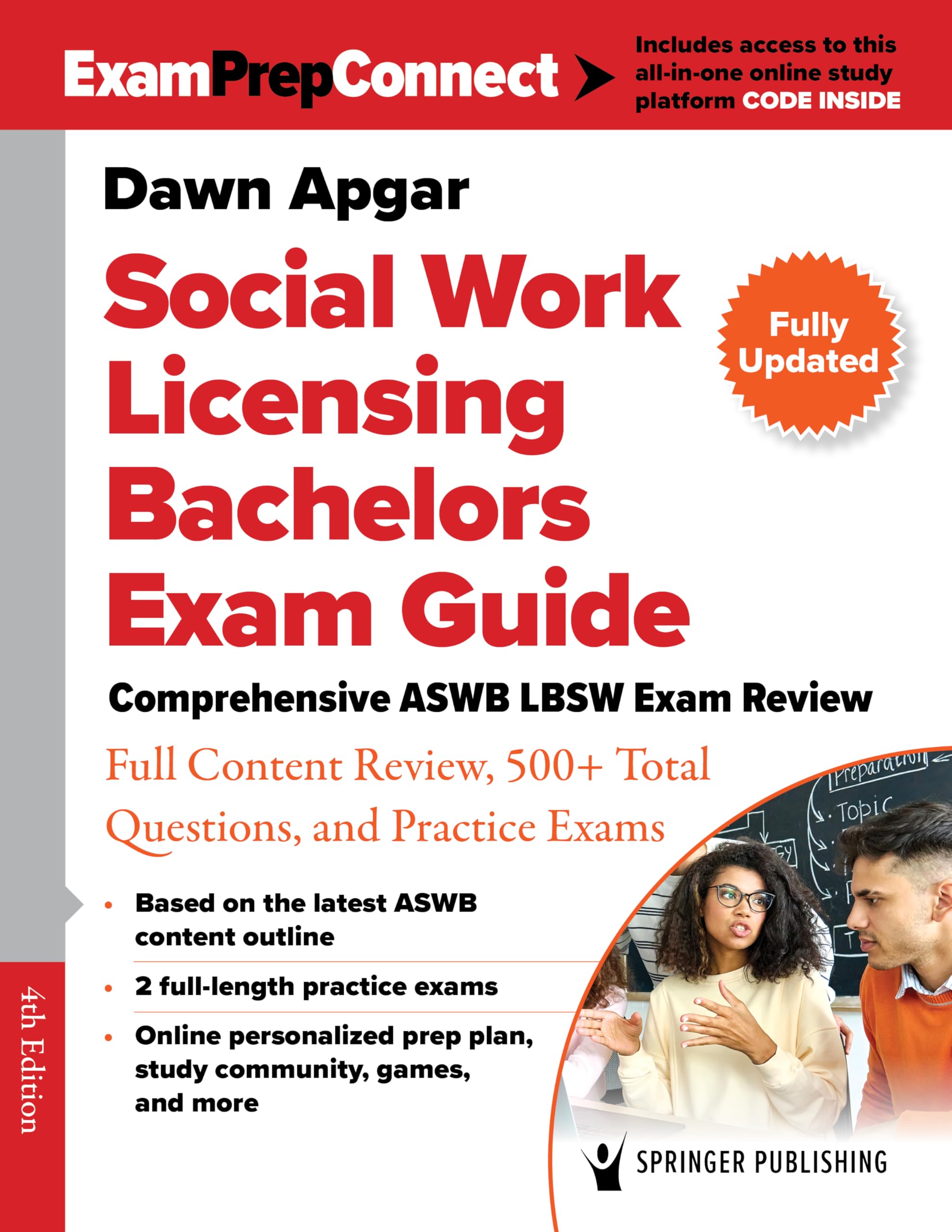Cover of Social Work Licensing Bachelors Exam Guide: Comprehensive ASWB LBSW Exam Review with Full Content Review, 500+ Total Questions, and Practice Exams
