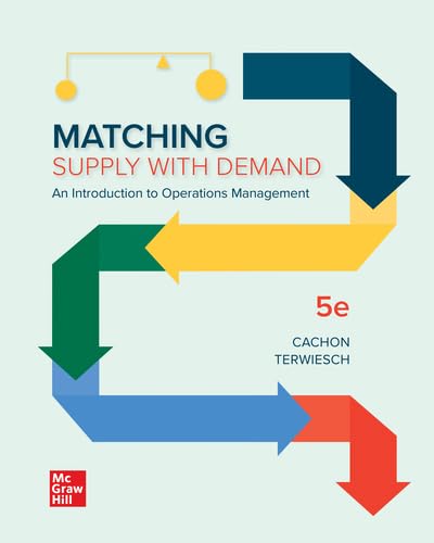 Cover of Loose-Leaf for Matching Supply with Demand (The Mcgraw-hill Series in Operations and Decision Sciences)