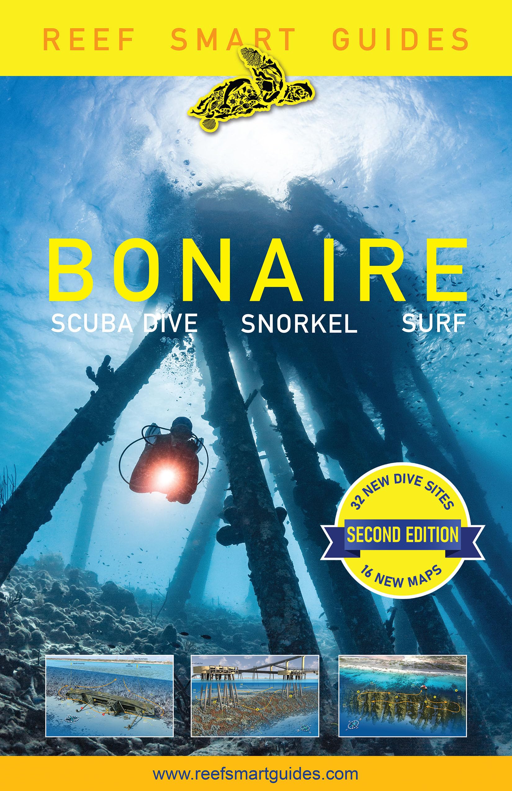Cover of Reef Smart Guides Bonaire: Scuba Dive. Snorkel. Surf.