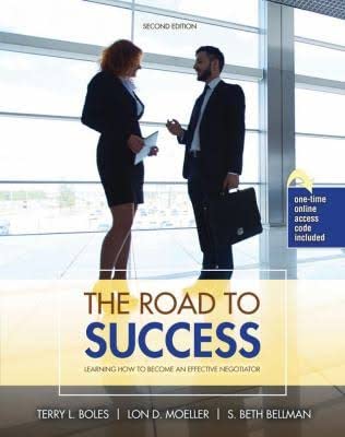 Cover of The Road to Success: Learning How to Become an Effective Negotiator