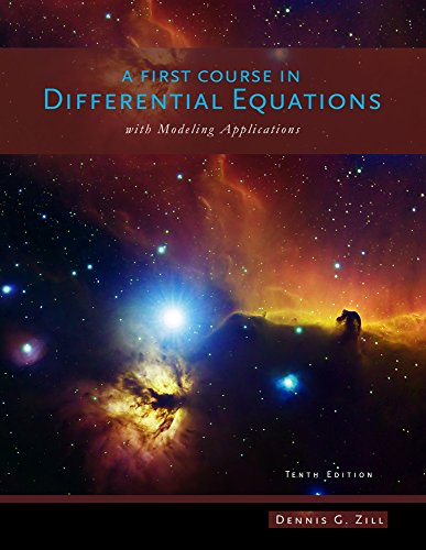 Cover of A First Course in Differential Equations with Modeling Applications