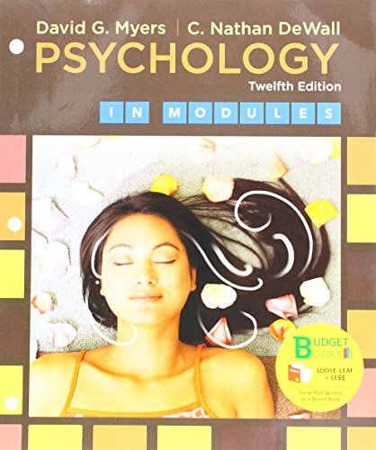 Cover of Loose-leaf Version for Psychology in Modules